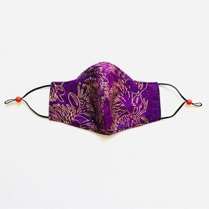 Purple Floral Face Mask